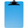 Business Source Spring Clip Plastic Clipboard - 8 1/2'' x 11'' Sheet Size - Spring Clip - Plastic - Blue - 12 / Box