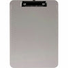 Business Source Flat Clip Plastic Clipboard - 9'' x 12'' Sheet Size - Plastic - Smoke - 6 / Bundle
