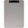 Business Source Flat Clip Plastic Clipboard - 9'' x 12'' Sheet Size - Plastic - Smoke - 6 / Bundle