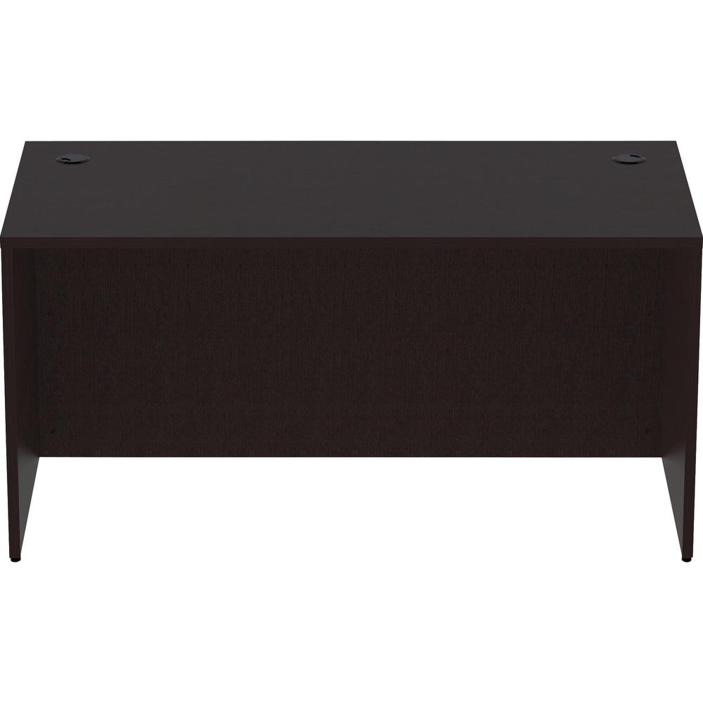 Lorell Essentials Series Rectangular Desk Shell - 60'' x 30''29.5'' Desk Shell, 1'' Top - Finish: Espresso