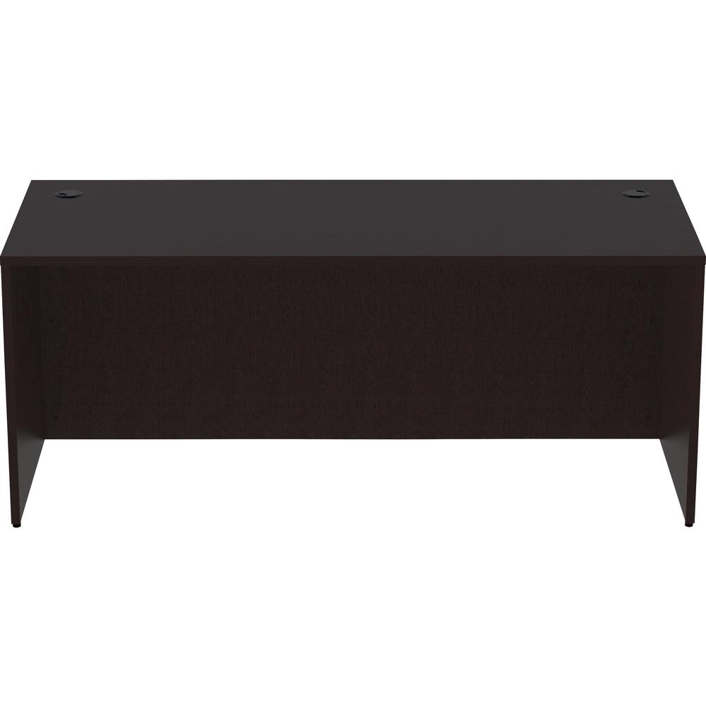 Lorell Essentials Series Rectangular Desk Shell - 72'' x 30''29.5'' Desk Shell, 1'' - Finish: Espresso