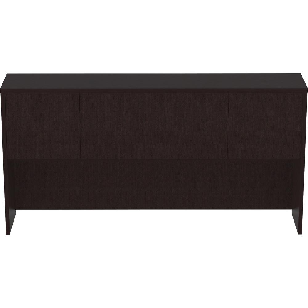 Lorell Essentials Series Stack-on Hutch - 72'' x 15'' x 36'' Hutch - 4 Door(s) - Finish: Espresso