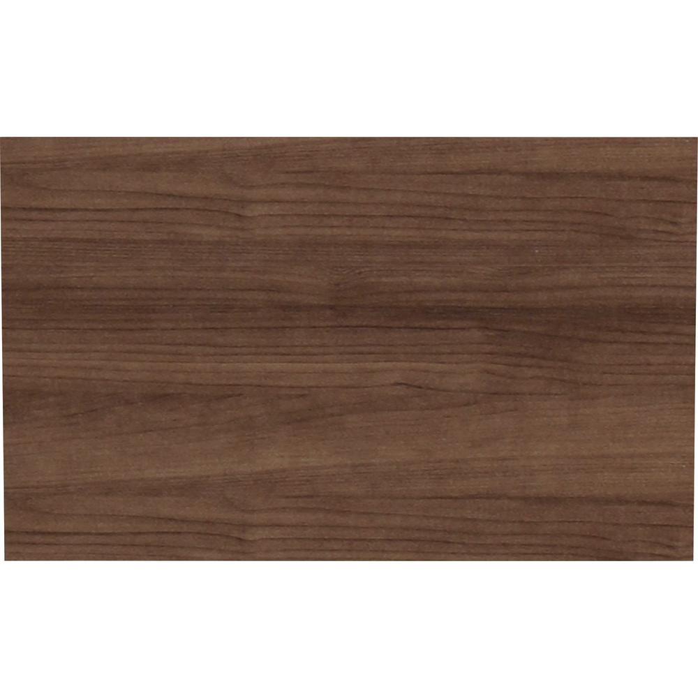 Lorell Adaptable Panel Divider - 24'' Width x 2'' Height x 37'' Depth - Aluminum - Walnut - 1 Each