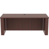 Lorell Essentials Series Sit-to-Stand Desk Shell - 0.1'' Top, 1'' Edge, 72'' x 29''49'' - Finish: Mahogany - Laminate Table Top