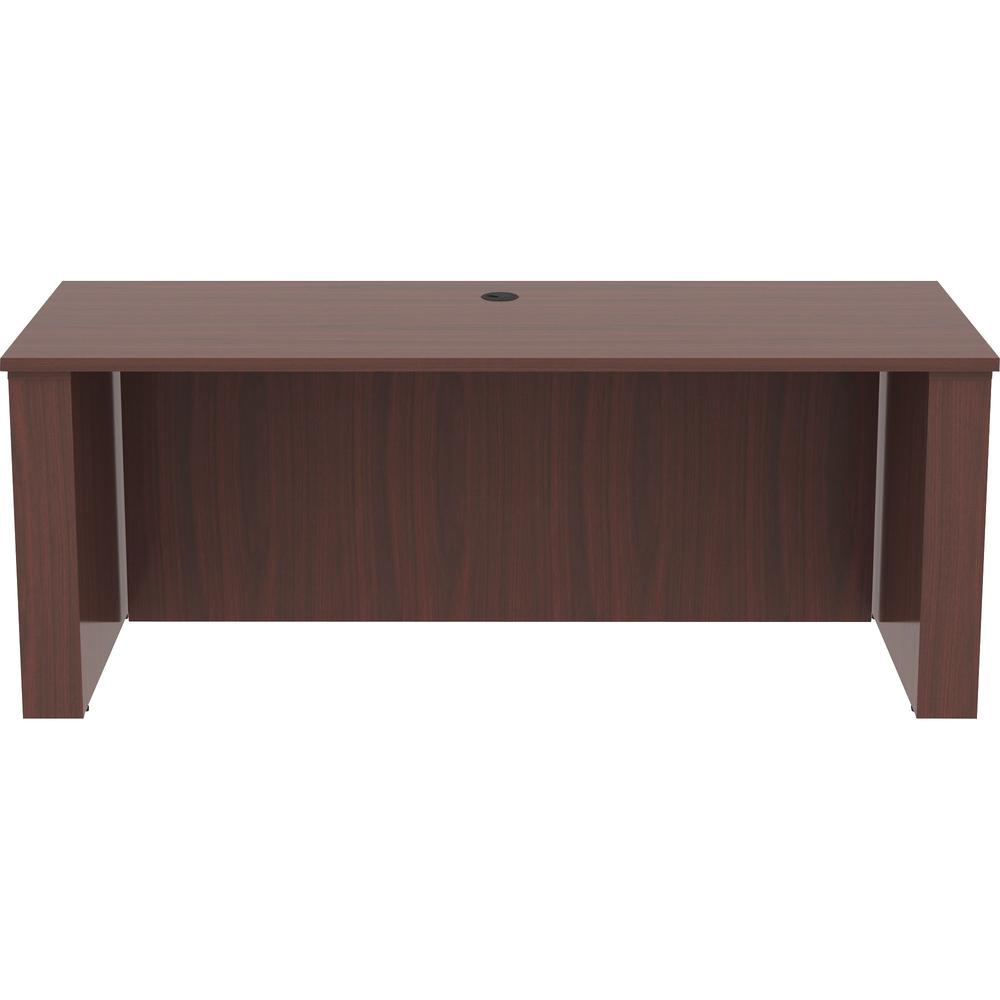 Lorell Essentials Series Sit-to-Stand Desk Shell - 0.1'' Top, 1'' Edge, 72'' x 29''49'' - Finish: Mahogany - Laminate Table Top