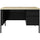 Lorell Fortress Series 48'' Right Single-Pedestal Desk - 48'' x 29.5''30'' , 0.8'' Modesty Panel, 1.1'' Top - Single Pedestal on Right Side - Square Edge - Material: Steel - Finish: Black