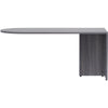Lorell Essentials Series Peninsula Desk Box 1 of 2 - 66'' x 30''29.5'' Desk, 1'' Top - Finish: Weathered Charcoal Laminate
