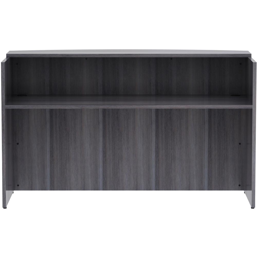 Lorell Essentials Series Front Reception Desk - 72'' x 36''42.5'' Desk, 1'' Top - Finish: Weathered Charcoal Laminate