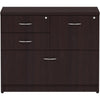 Lorell Essentials Series Box/Box/File Lateral File - 35.5'' x 22''29.5'' Lateral File, 1'' Side Panel - 4 x File, Box Drawer(s) - Finish: Espresso Laminate