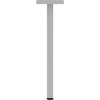Lorell Relevance Series Offset Square Leg - Powder Coated Silver Square Leg Base - 28.50'' Height x 7.87'' Width - Assembly Required - 1 Each