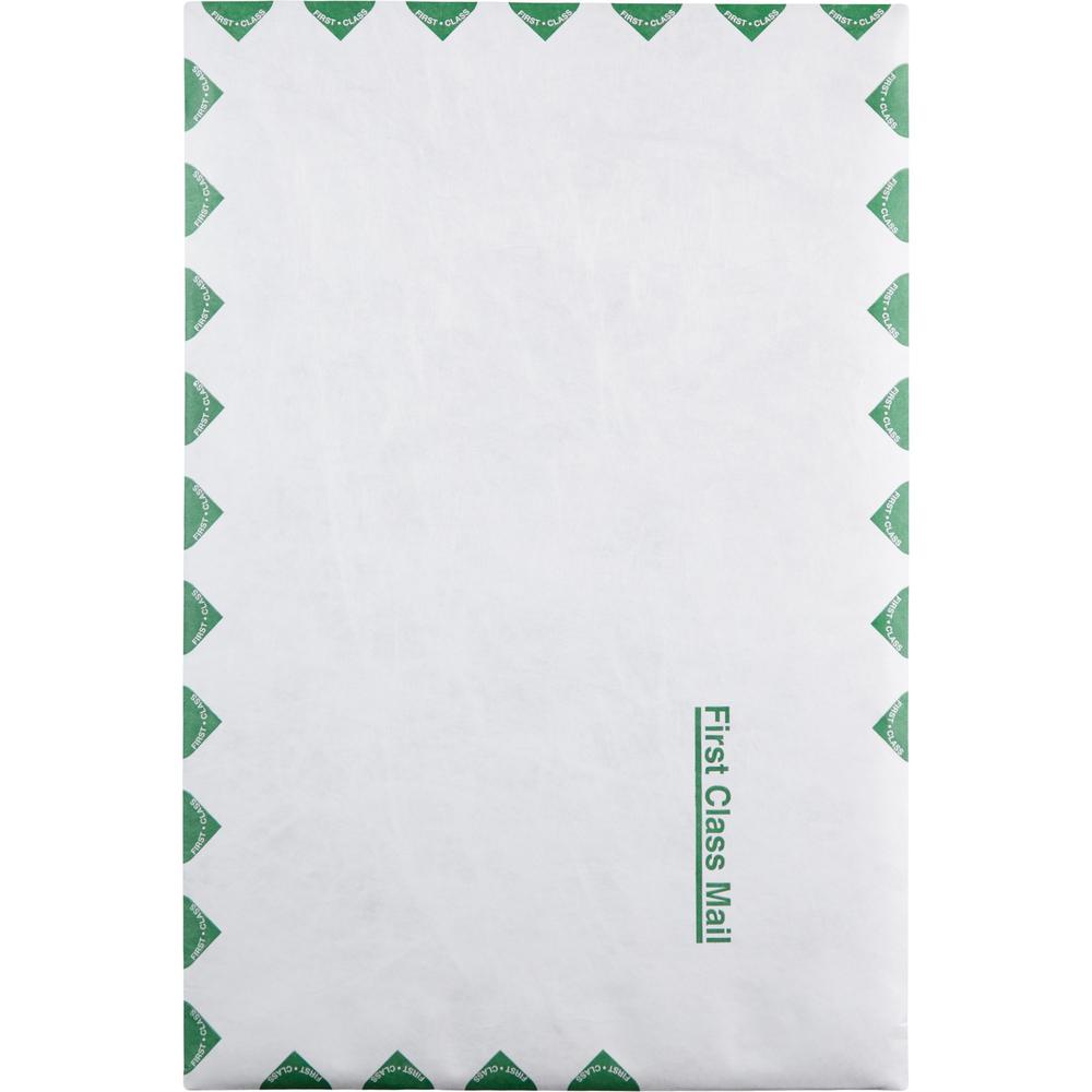 Survivor 10 x 15 DuPont Tyvek First Class Border Catalog Mailers - First Class Mail - 10'' Width x 15'' Length - 14 lb - Peel & Seal - Tyvek - 100 / Box - White - SURVIVOR