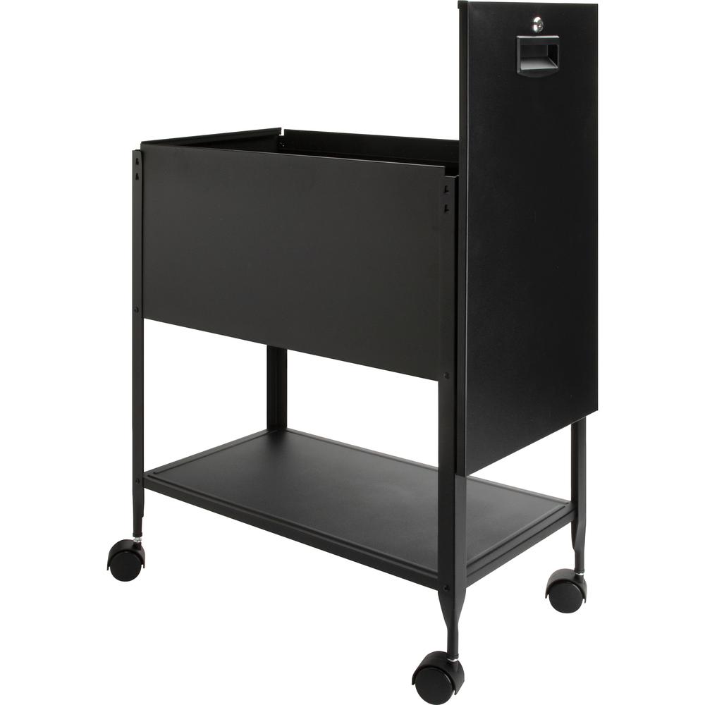 Lorell Standard Mobile File - 4 Casters - x 13.5'' Width x 24.8'' Depth x 28.3'' Height - Black - 1 Each