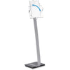 DURABLE INFO SIGN Letter Floor Stand - 8.5'' x 11'' Sign - 40.5'' - 46.5'' Height - Rectangular Shape - Acrylic, Stainless Steel - Updateable - Silver - 1 Pack - Durable