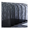Lorell Mesh Desk Organizer - 8 Compartment(s) - Sturdy - Powder Coated - Black - Steel - 1 Each