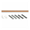 Lorell Cork Strip Bulletin Bars - 48'' Board Width - Cork Surface - Self-healing, Fade Resistant, Self-sealing - Anodized Aluminum Frame - 3 / Bundle