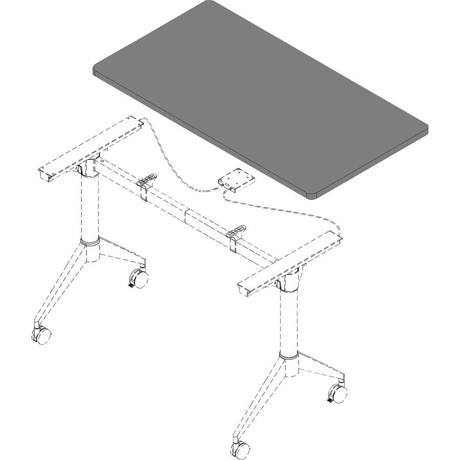 Lorell Training Tabletop - White Rectangle Top - 48'' Table Top Length x 24'' Table Top Width x 1'' Table Top ThicknessAssembly Required - Particleboard, Melamine Top Material - 1 Each