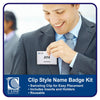 C-Line Clip Style Name Badge Holder Kit - Sealed Holders with Inserts, 4 x 3, 50/BX, 95543