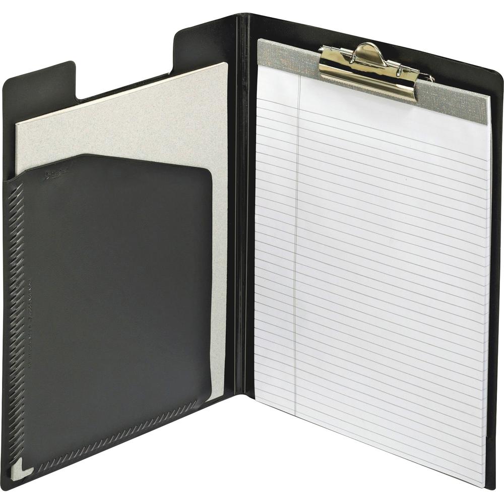 Cardinal 252 610 Letter Pad Folio - 8 1/2'' x 11'' - 100 Sheet Capacity - 1 Inside Front Pocket(s) - Vinyl, Polyvinyl Chloride (PVC) - Black - 1 Each