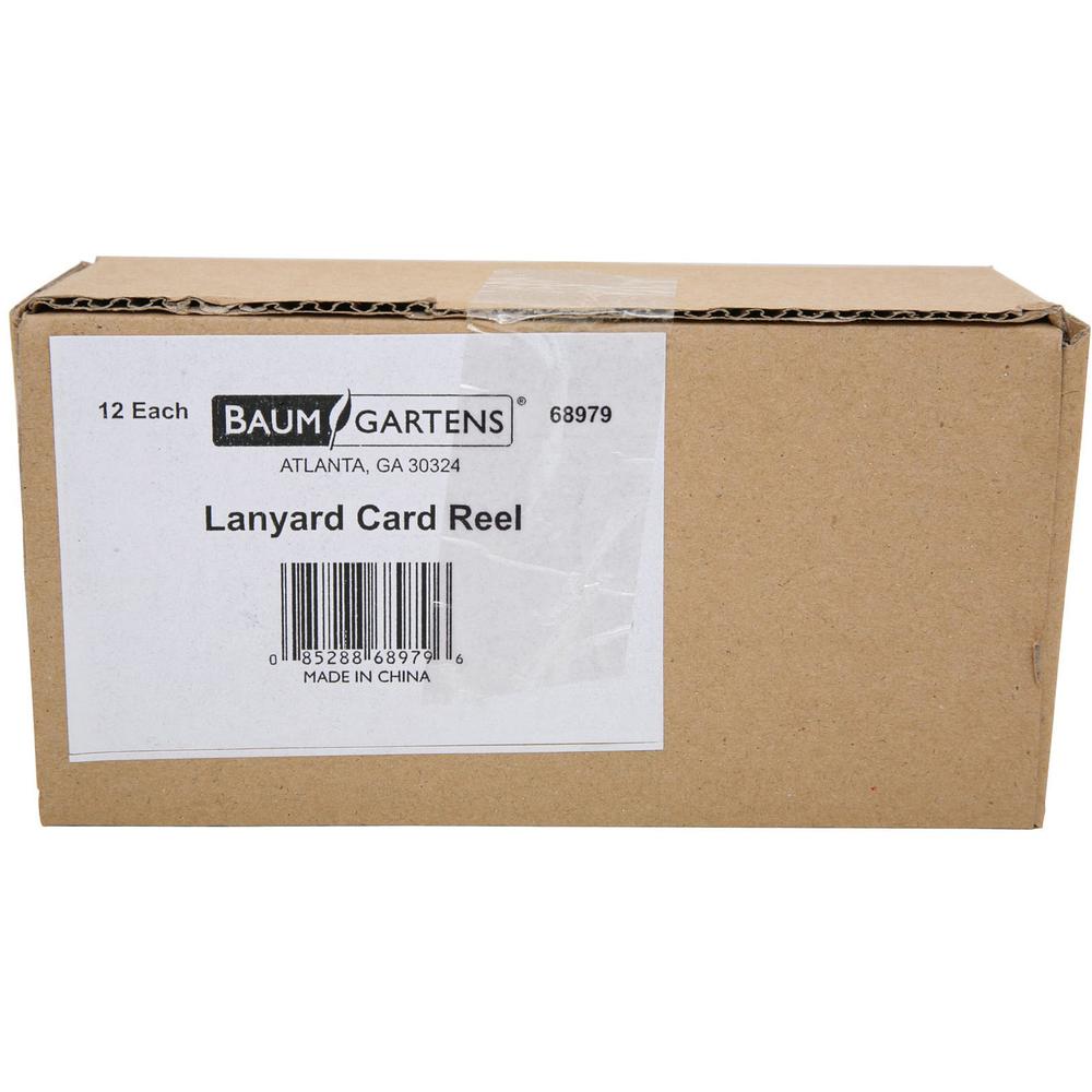 SICURIX Lanyard Card Reel - 12 / Pack - 36'' Length - Black