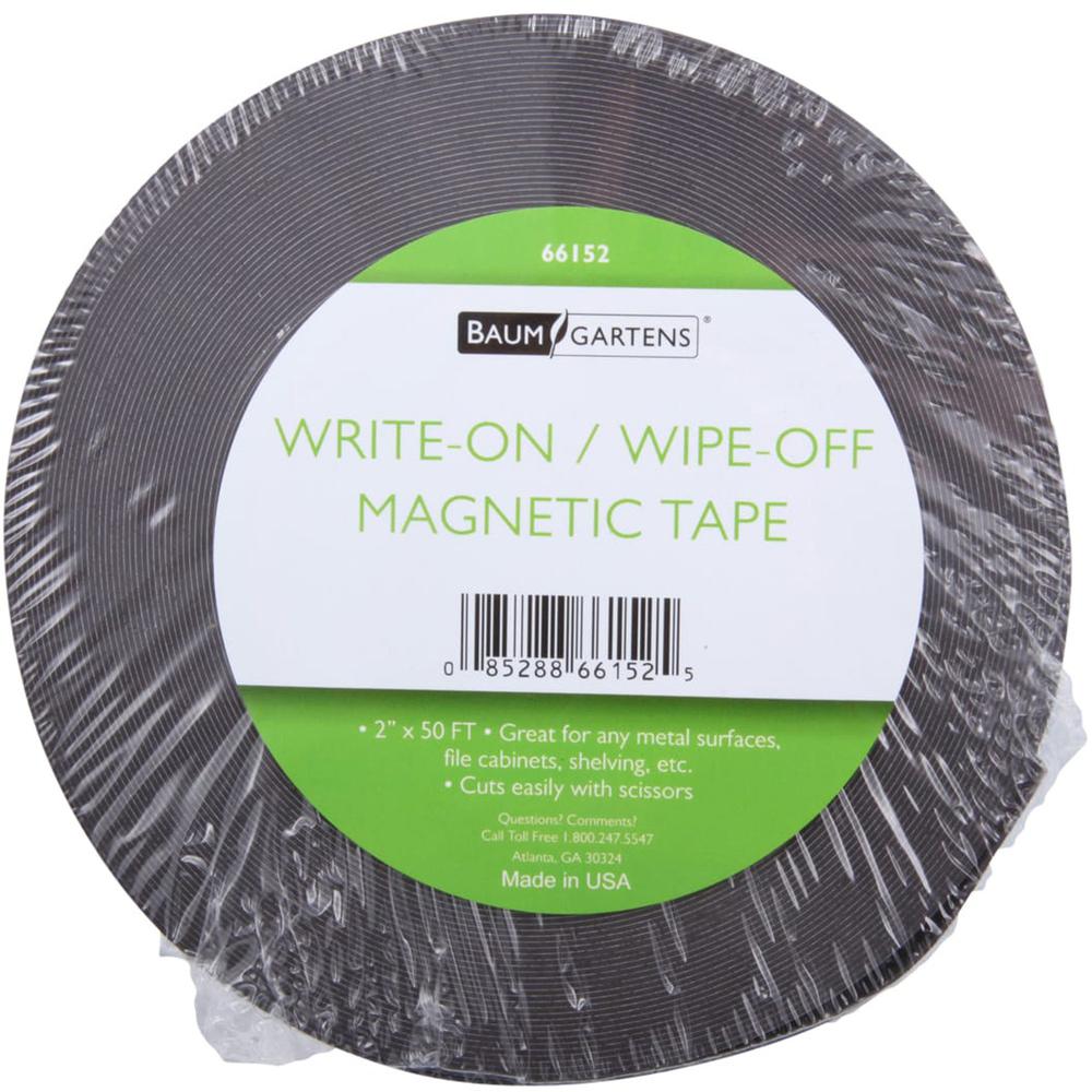 Zeus Magnetic Labeling Tape - 16.67 yd Length x 2'' Width - For Labeling, Shelf Labeling - 1 / Roll - White - ZEUS