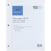 Sparco 3HP Filler Paper - 1800 Sheets - College Ruled Front Ruling - Ruled Red Margin - 16 lb Basis Weight - 8'' x 10 1/2'' Sheet Size - White Paper - Bleed-free - 150/Pack - 12 / Bundle