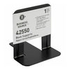 Business Source Heavy-gauge Steel Book Supports - 5.25'' Height x 5'' Width x 4.75'' Depth - Desktop - Non-skid Base, Scratch Resistant, Stain Resistant - Black - Steel - 2/Pair - 6 / Box