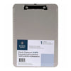 Business Source Flat Clip Plastic Clipboard - 9'' x 12'' Sheet Size - Plastic - Smoke - 6 / Bundle