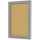 Ghent 1-door Enclosed Indoor Bulletin Board - 36'' Board Height x 24'' Board Width - Natural Cork Surface - Shatter Resistant - 1 Each