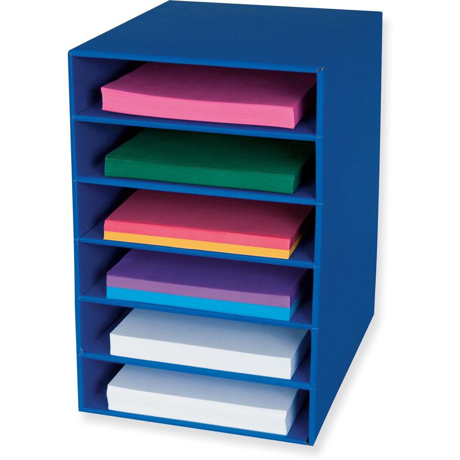 Classroom Keepers 6-Shelf Organizer - 6 Shelf(ves) - 17.8'' Height x 13.5'' Width x 12'' Depth - 70% Recycled - Blue - 1 Each