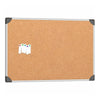 Lorell Corkboard - 24'' Board Height x 36'' Board Width - Silver Cork, Brown Surface - Durable, Resist Warping, Laminated, Resilient - Aluminum Frame - 1 Each