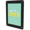 Deflecto Window Display - 1 Each - 8.5'' Width x 11'' Height - Rectangular Shape - Glass-mountable, Window-mountable - Double Sided - UV Protected, Heat Resistant, Suction Cup - Restaurant, Door, Wall - - deflecto