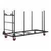 Lorell Blow-Mold Rectangular Table Trolley Cart - Steel - 30.25'' Width x 75.88'' Depth x 45.25'' Height - Charcoal - For 20 Devices - 1 Each
