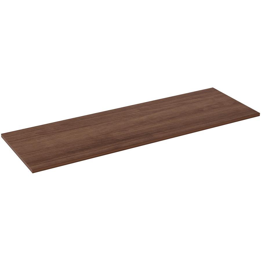 Lorell Relevance Series Tabletop - Walnut Rectangle, Laminated Top - Adjustable Height - 24'' Table Top Width x 72'' Table Top Depth x 1'' Table Top Thickness - Assembly Required - 1 Each