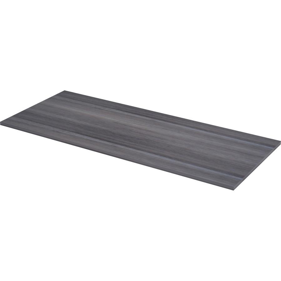 Lorell Relevance Series Charcoal Laminate Office Furniture - 72'' x 30'' Table Top - Straight Edge - Material: Polyvinyl Chloride (PVC) Edge - Finish: Charcoal, Laminate