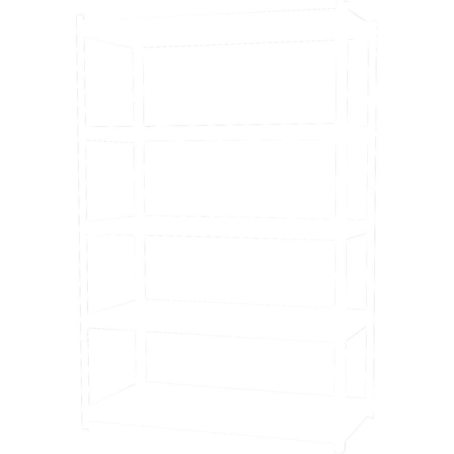 Lorell Iron Horse 2300 lb Capacity Riveted Shelving - 5 Shelf(ves) - 72'' Height x 48'' Width x 24'' Depth - 30% Recycled - Black - Steel, Particleboard - 1 Each