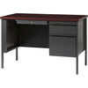 Lorell Fortress Series 45-1/2'' Right Single-Pedestal Desk - 45.5'' x 24''29.5'' , 1.1'' Top - Box, File Drawer(s) - Single Pedestal on Right Side - Square Edge