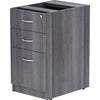 Lorell Essentials Series Box/Box/File Fixed File Cabinet - 16'' x 22''28.3'' - File, Box Drawer(s) - Finish: Laminate, Weathered Charcoal - File Drawer