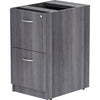 Lorell Essentials Series File/File Fixed File Cabinet - 16'' x 22''28.3'' - 2 x File Drawer(s) - Finish: Laminate, Weathered Charcoal - File Drawer