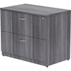 Lorell Essentials Series Lateral File - 35'' x 22''29.5'' , 1'' Top - 2 x File Drawer(s) - Finish: Weathered Charcoal, Laminate