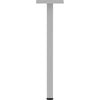 Lorell Relevance Series Offset Square Leg - Powder Coated Silver Square Leg Base - 28.50'' Height x 7.87'' Width - Assembly Required - 1 Each