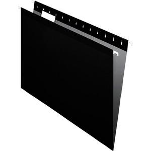 Pendaflex 1/5 Tab Cut Letter Recycled Hanging Folder - 8 1/2'' x 11'' - Black - 10% Recycled - 25 / Box