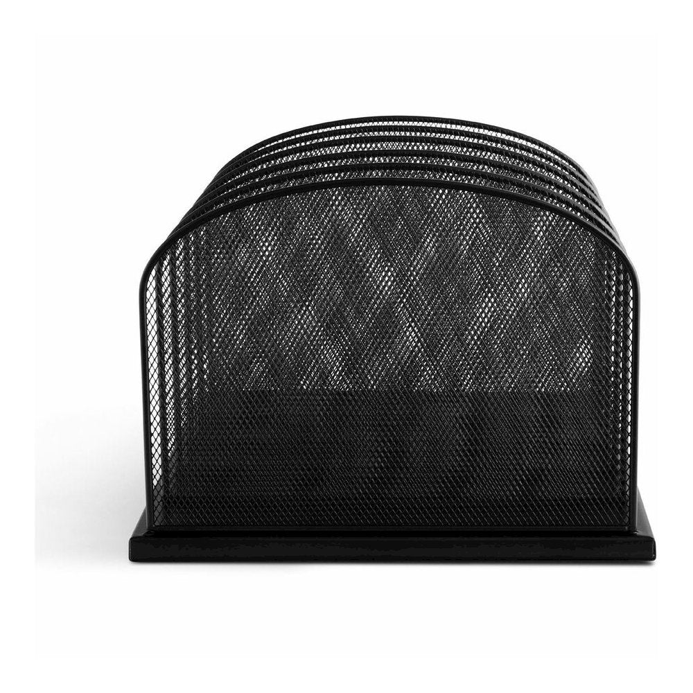 Safco Mesh Desk Organizers - 5 Compartment(s) - Compartment Size : 2'' - 8.25'' Height x 12.50'' Width x 11.25'' Depth - Desktop - Powder Coated - Black - Steel - 1 Each
