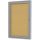 Ghent 1-door Enclosed Indoor Bulletin Board - 36'' Board Height x 24'' Board Width - Natural Cork Surface - Shatter Resistant - 1 Each