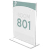 Deflecto Superior Image Double-Sided Sign Holder - Support 8.50'' x 11'' Media - Plastic - 1 Each - Clear - deflecto