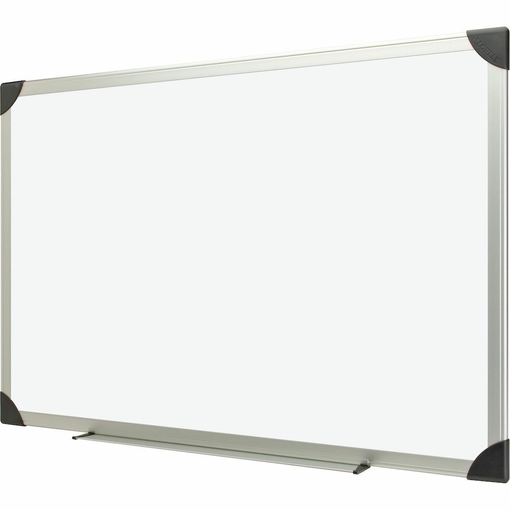 Lorell Dry-erase Board - 36'' (3 ft) Width x 24'' (2 ft) Height - White Styrene Surface - Aluminum Frame - Ghost Resistant, Scratch Resistant - 1 Each
