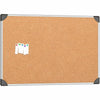 Lorell Corkboard - 24'' Board Height x 36'' Board Width - Silver Cork, Brown Surface - Durable, Resist Warping, Laminated, Resilient - Aluminum Frame - 1 Each