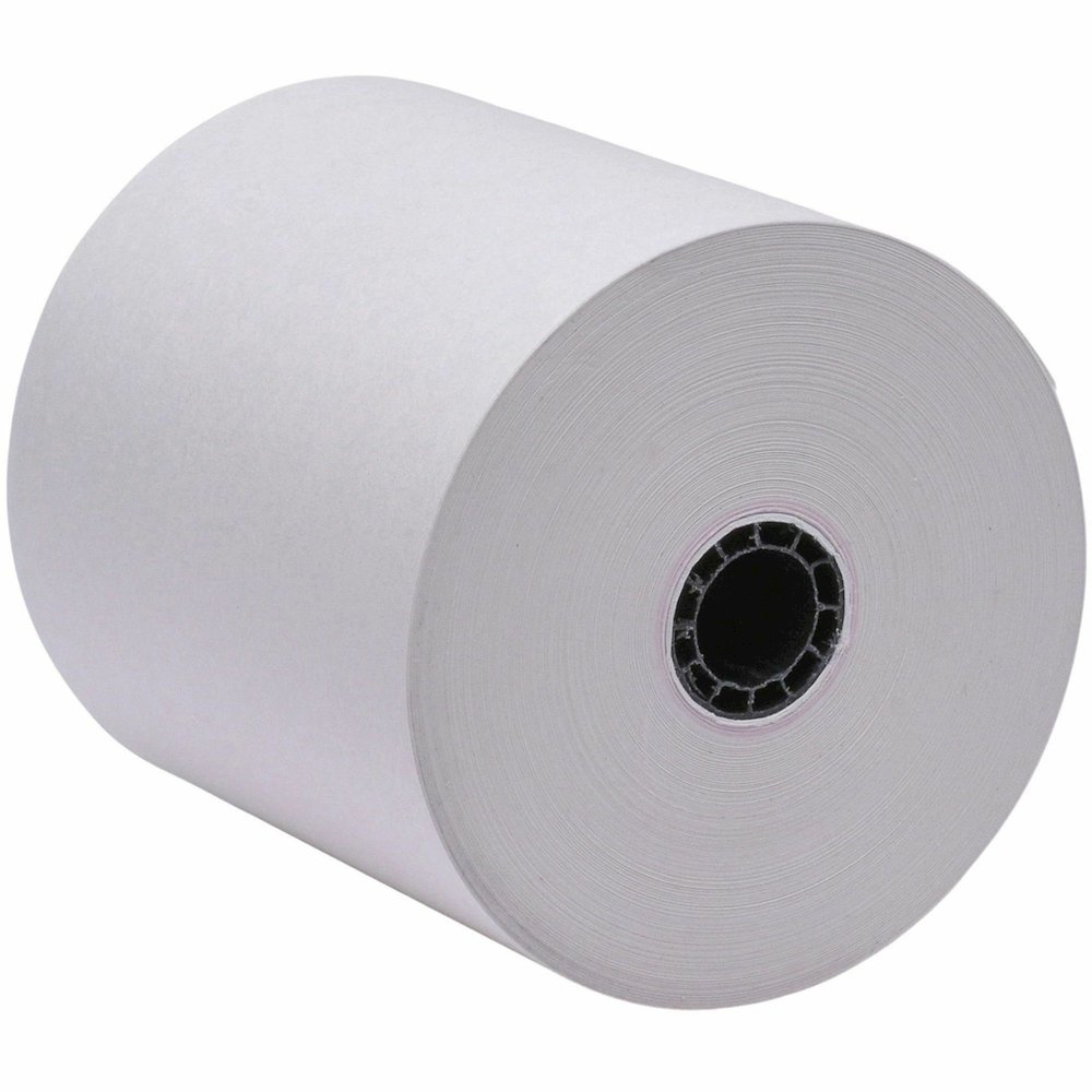 Business Source 1-Ply Pack Adding Machine Rolls - 3'' x 165 ft - 13.80 lb Basis Weight - Sustainable Forestry Initiative (SFI) - Lint-free - White - 12 / Pack