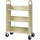 Lorell Single-sided Book Cart - 3 Shelf - 200 lb Capacity - 5'' Caster Size - Steel - x 39'' Width x 14'' Depth x 46'' Height - Putty - 1 Each