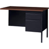 Lorell Fortress Series Right-Pedestal Return - Rectangle Top - 42'' Table Top Width x 24'' Table Top Depth x 1.12'' Table Top Thickness - 29.50'' HeightAssembly Required - Black Walnut, Oak Laminate - Ste