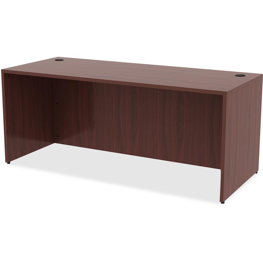 Lorell Essentials Series Rectangular Desk Shell - 72'' x 30''29.5'' Desk, 0.1'' Edge - Material: Laminate - Finish: Mahogany